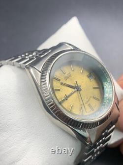 Rare Vintage Dalil Watch II Golden Dail Muslim 37mm Automatic Mens Swiss Mecca