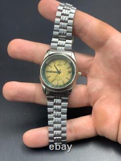 Rare Vintage Dalil Watch II Golden Dail Muslim 37mm Automatic Mens Swiss Mecca