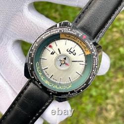 Rare Vintage Dalil World Time NOS Mecca Direction Manual Winding Swiss Men Watch
