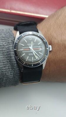 Rare Vintage Diver Automatic Swiss Watch Men's Rotating Bezel, Antimagnetic, 70s