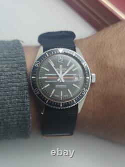 Rare Vintage Diver Automatic Swiss Watch Men's Rotating Bezel, Antimagnetic, 70s