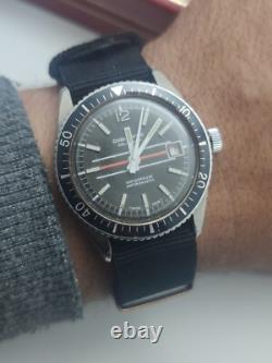 Rare Vintage Diver Automatic Swiss Watch Men's Rotating Bezel, Antimagnetic, 70s
