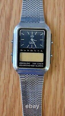 Rare Vintage EST 300.0878 Cal 4330 Swiss made Ana & Digi Chronograph 1979