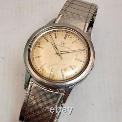 Rare Vintage Eterna Matic Automatic Silver Second Hand Swiss Men's Watch