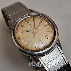 Rare Vintage Eterna Matic Automatic Silver Second Hand Swiss Men's Watch