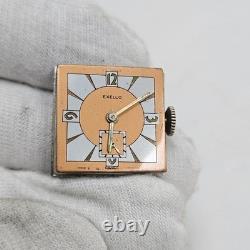Rare Vintage Exello Art Deco Dress Wrist Watch Swiss Mechanical 7 Jewel Wind