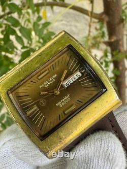Rare Vintage Favre leuba automatic sea raider Hi Beat 36000 Day-Date Swiss Watch