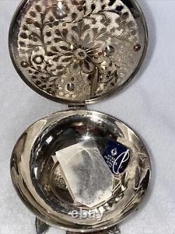 Rare Vintage Fred Zimbalist Thoren's Swiss Silver Plate Nickel Music Tea Caddy