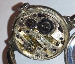 Rare Vintage Fuxia 935 Swiss Sterling Silver guilloche Ladies Mechanical Watch