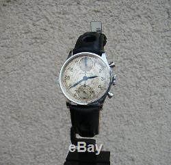 Rare Vintage Gallet Chronograph 1940s Venus 170 WWII era 33mm Swiss Watch