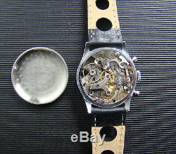 Rare Vintage Gallet Chronograph 1940s Venus 170 WWII era 33mm Swiss Watch