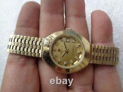 Rare Vintage Gold Plated Swiss Made Felca Rotomatic Automatic Ladies Wristwatch