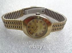 Rare Vintage Gold Plated Swiss Made Felca Rotomatic Automatic Ladies Wristwatch