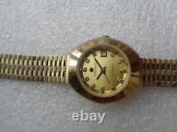 Rare Vintage Gold Plated Swiss Made Felca Rotomatic Automatic Ladies Wristwatch