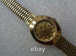 Rare Vintage Gold Plated Swiss Made Felca Rotomatic Automatic Ladies Wristwatch