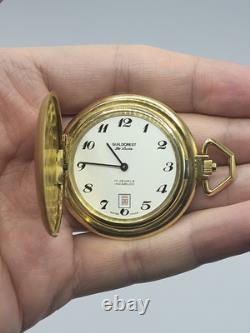 Rare Vintage Guildcrest Deluxe Mechanical Pocket Watch Wind Up Swiss-made