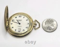 Rare Vintage Guildcrest Deluxe Mechanical Pocket Watch Wind Up Swiss-made