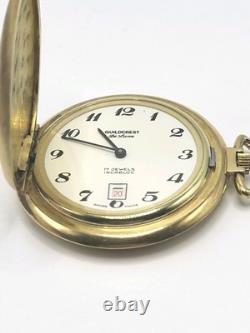 Rare Vintage Guildcrest Deluxe Mechanical Pocket Watch Wind Up Swiss-made