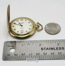 Rare Vintage Guildcrest Deluxe Mechanical Pocket Watch Wind Up Swiss-made