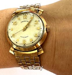 Rare Vintage Hamilton 661 Swiss Automatic Men's Watch 10K Gold Filled 17j Runs