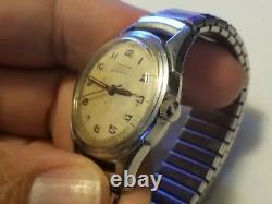 Rare Vintage Hampden Automatic 25 Jewels Swiss Made Military Men's Watch