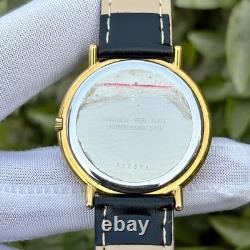 Rare Vintage Hoga Side Seconds Railway Dial Day & Date Swiss Men's Quartz Watch