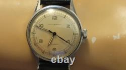 Rare Vintage Jean Louis Roehrich Stainless Steel Military Swiss-Made Manual Wind