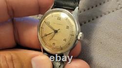 Rare Vintage Jean Louis Roehrich Stainless Steel Military Swiss-Made Manual Wind