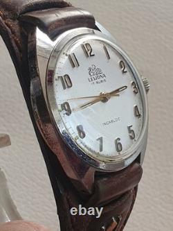 Rare Vintage LEIJONA 17 RUBIS Ref. 376 Antimagnet Incabloc Waterproof Swiss Watch
