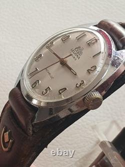 Rare Vintage LEIJONA 17 RUBIS Ref. 376 Antimagnet Incabloc Waterproof Swiss Watch