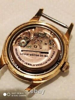 Rare Vintage LOUIS Superautomatic 17 Jewels Gold Plated Swiss Made Men's Watch