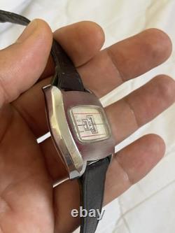 Rare Vintage Lanco Digital Jump Hour Swiss Made Watch Big Size 44mm Working Well