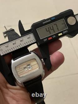 Rare Vintage Lanco Digital Jump Hour Swiss Made Watch Big Size 44mm Working Well