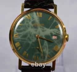Rare Vintage Le Jour 17 Jewels Incabloc Mechanical Swiss Gold Watch Runs Well