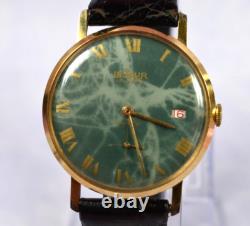 Rare Vintage Le Jour 17 Jewels Incabloc Mechanical Swiss Gold Watch Runs Well
