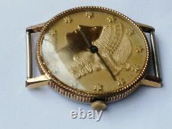 Rare Vintage Liberty TRESSA Coin 17 Jewels Swiss Colletible