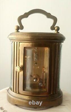 Rare Vintage Matthew Norman Miniature Oval Carriage Mantel Clock Freepost Uk