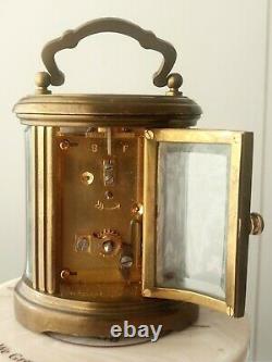 Rare Vintage Matthew Norman Miniature Oval Carriage Mantel Clock Freepost Uk