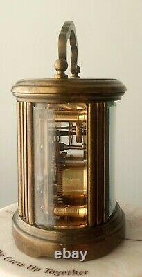Rare Vintage Matthew Norman Miniature Oval Carriage Mantel Clock Freepost Uk