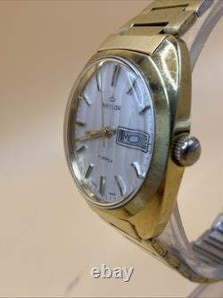 Rare Vintage Men Baylor 37mm Swiss Made17 Jewels Winding Men's Watch Works Great