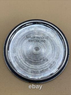 Rare Vintage Men Baylor 37mm Swiss Made17 Jewels Winding Men's Watch Works Great