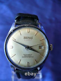 Rare Vintage Men's TUGARIS Swiss Automatic 21 Jewels Wrist Watch