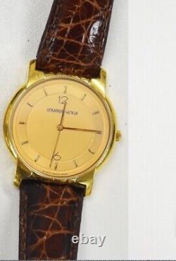 Rare Vintage Men's Universal Geneve 18k Plated Running Swiss Watch