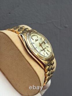 Rare Vintage Mido Commander Day Date Mido 8223 swiss made Goldplated men's watch