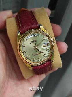 Rare Vintage Mido Commander Day Date Mido 8299 Gold Plated swiss made vintage