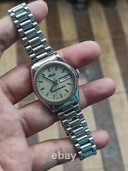 Rare Vintage Mido commander day date 8297 circa 1980s authentic swiss made