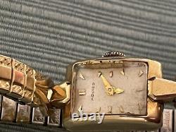Rare Vintage Movado 14K Solid Gold 17 Jewels Swiss Ladies Watch