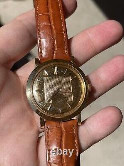 Rare Vintage Movado Gentleman Automatic Men's Watch, De Luxe Dial, 18K Rose Gold