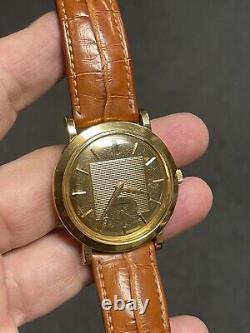 Rare Vintage Movado Gentleman Automatic Men's Watch, De Luxe Dial, 18K Rose Gold