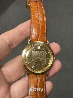 Rare Vintage Movado Gentleman Automatic Men's Watch, De Luxe Dial, 18K Rose Gold